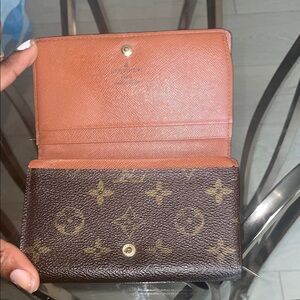 Louis Vuitton Brown and Tan Monogram Wallet